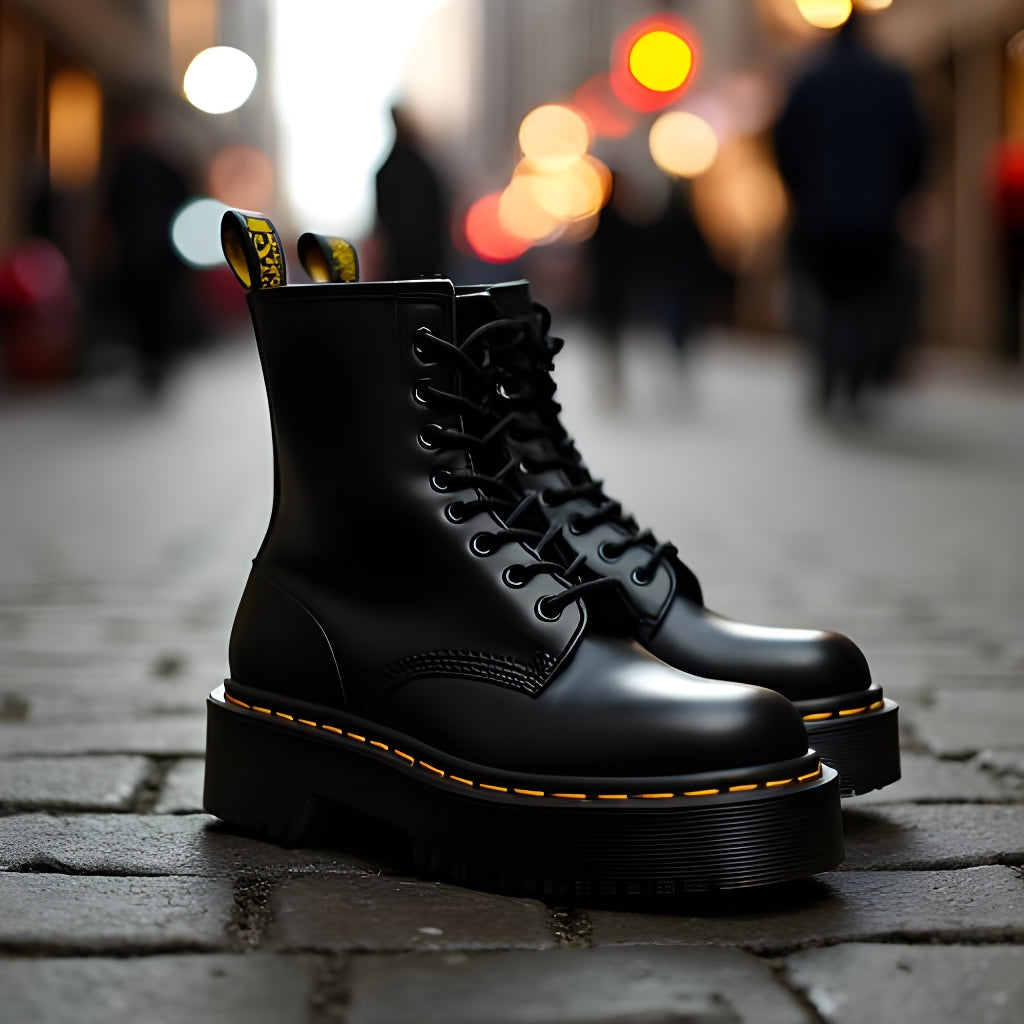 DOC Martins 3/4 platform boots black
